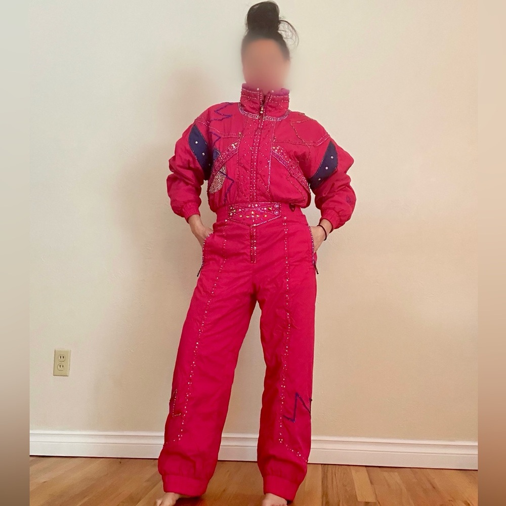 One of a Kind Vintage Tyrolla Rhinestoned Ski Onesie